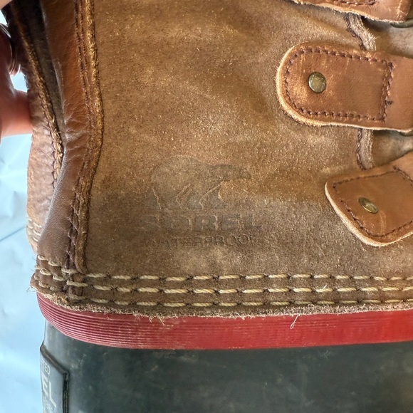 Sorel Joan of Arctic Brown Umber Red Dahlia Snow Boots Fur Size 7 - Picture 6 of 8